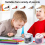 Taille-crayon électrique - Lot de 2 taille-crayons électriques - Double trou pour 6-8 mm et 9-12 mm - Taille-crayon électrique u