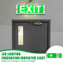 GAOUTO Lampe de secours LED, éclairage de secours, éclairage permanent, plaque de sortie de secours avec batterie de secours 3h,