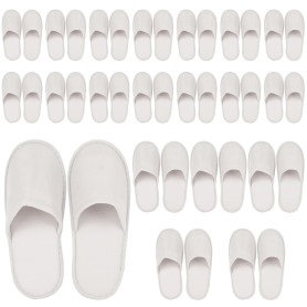 Lot de 20 paires de pantoufles en tissu éponge - Pour hôtel