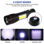 Lampe Torche LED Ultra Puissante -2Pcs 2000 Lumens Lampe Torche Rechargeable,IP65 Étanche Lampe Tactique,3 Modes lampe torche US