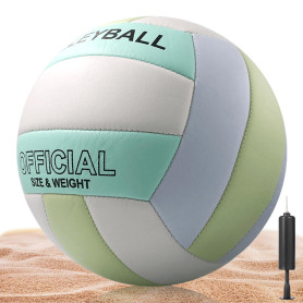 Ballon de volley taille officielle 5 : ballon de beach-volley avec gonflage