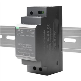 Vaileal Bloc d'alimentation pour rails DIN 24 V : 24 V CC 30 W 1