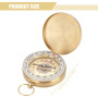 boussole de poche portable avec chiffres lumi