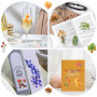 200 autocollants de fleurs, autocollants de plantes en PET transparent, autocollants de fleurs auto-adhésifs, adaptés aux albums
