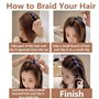 8 Pcs Barrette à Cheveux Latérale à Trois Fleurs, Clips de tresses en cristal pour cheveux épais et fins, accessoires de coiffur