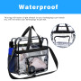 Nizirioo Sac de transport transparent Sac transparent : sac à bandoulière transparent sac à provisions avec bandoulière réglable