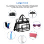 Nizirioo Sac de transport transparent Sac transparent : sac à bandoulière transparent sac à provisions avec bandoulière réglable