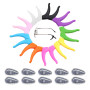 Lot de 10 paires de coussinets d'oreille en silicone antidérapants pour lunettes de soleil - Crochets d'oreilles confortables -