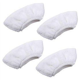 Lot de 4 chiffons de nettoyage à vapeur en microfibre: chiffons de rechange pour nettoyeur vapeur Kärcher EasyFix modèles SC1 SC