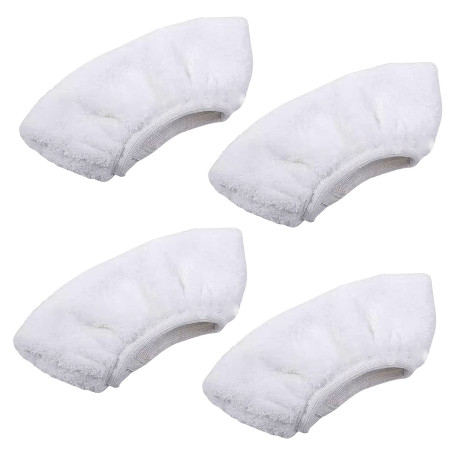 Lot de 4 chiffons de nettoyage à vapeur en microfibre: chiffons de rechange pour nettoyeur vapeur Kärcher EasyFix modèles SC1 SC