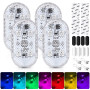 4 PCS RGB Éclairage Intérieur de Voiture