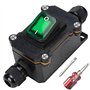 Interrupteur en ligne étanche IP65 12 V DC 20 A DPST 4 broches : 12 V Interrupteur à câble Interrupteur à bascule avec lumière L