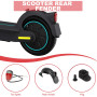 Leikurvo Garde-boue arrière de scooter électrique avec garde-boue arrière support en métal : garde-boue arrière avec feu arrière