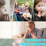 Harmonica For Children Lot de 6 harmonica en bois à 16 trous - Cadeau musical parfait pour les enfants, les adultes, les débutan
