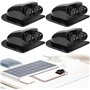 Lot de 4 passe-câbles solaires en ABS - Double passe-câble - 6 à 12 mm - Presse-étoupe étanche - Passe-câbles solaires pour proj