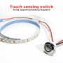 Lot de 2 interrupteurs tactiles LED 12 V - 5-24 V CC - Interrupteur tactile pour trou de montage de 18 mm - Intensité variable e