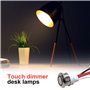 Lot de 2 interrupteurs tactiles LED 12 V - 5-24 V CC - Interrupteur tactile pour trou de montage de 18 mm - Intensité variable e