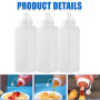 BAIFULAI Lot de 3 bouteilles à presser en plastique, 1000 ml, avec bouchon anti-fuite et échelle de mesure, transparent, distrib
