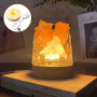 Lot de 2 socles lumineux LED en bois - Base d'affichage DIY - Plaque en bois pour bloc de verre - Socle LED en bois avec USB - S