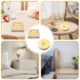 Lot de 2 socles lumineux LED en bois - Base d'affichage DIY - Plaque en bois pour bloc de verre - Socle LED en bois avec USB - S