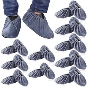GBKDQQ Lot de 10 paires de couvre-chaussures réutilisables - Lavables - Antidérapants - Pour chaussures