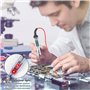 Lot de 2 testeurs de tension pour voiture - 3 V-120 V - Avec lampe de test et écran LCD numérique - Avec pince crocodile