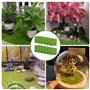 GBKDQQ Lot de 12 tapis de gazon artificiel - 15 x 15 cm - Décoration de jardin miniature - Mousse artificielle pour bricolage - 