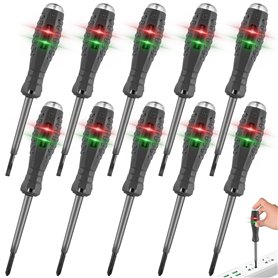 Lot de 10 tournevis testeurs de tension