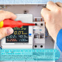 Compteur électrique rail DIN - Compteur d'énergie numérique LCD 6 en 1 - Multifonctions - CA 40-300 V - 100 A - Compteur de cour