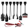 Lot de 8 adaptateurs universels OBD2 OBD1 - Appareil de diagnostic - Jeu de câbles adaptateurs pour appareils de diagnostic OBD