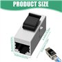 Leikurvo Lot de 12 modules RJ45 CAT6a Keystone - 10 Gbit/s - Coupleur réseau - Connecteur blindé Keystone Jack - Prise RJ45 - Po