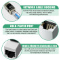 Leikurvo Lot de 12 modules RJ45 CAT6a Keystone - 10 Gbit/s - Coupleur réseau - Connecteur blindé Keystone Jack - Prise RJ45 - Po