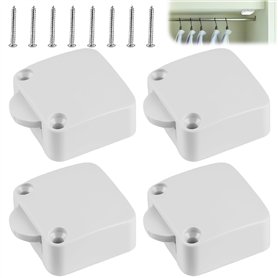 Lot de 4 interrupteurs de contact de porte - 2 A - 250 V - Pour porte de meuble