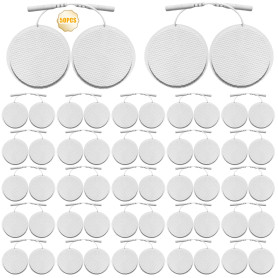 TENS-EMS Lot de 50 électrodes réutilisables pour appareils TENS et EMS Trainer 4 x 4 cm