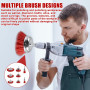 Lot de 8 brosses en nylon, fil de nylon avec tige hexagonale de 1/4" pour perceuse, 8 tailles de brosses de perçage en nylon pou