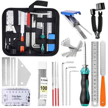 Asfrode Lot de 25 outils de réparation de guitare