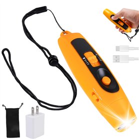 BAIFULAI Sifflet d'arbitre rechargeable - Sifflet d'urgence portable - 3 sons et 2 modes d'éclairage LED - Sifflet électronique