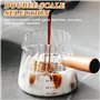Lot de 2 gobelets doseurs à expresso en verre de 180 ml avec poignée en bois, verres à liqueur à expresso, mini tasses à express