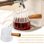 Lot de 2 gobelets doseurs à expresso en verre de 180 ml avec poignée en bois, verres à liqueur à expresso, mini tasses à express