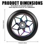 Stunt Lot de 2 roues de rechange pour trottinette Stunt - 110 mm - Multicolore - 88A - Avec roulements ABEC-9 - Noyau à rayons e
