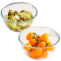 GOMETY Lot de 3 bols en verre 500 ml + 800 ml + 1100 ml - Grand saladier rond en verre pour la cuisine