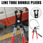 Lot de 3 pinces à colliers de serrage avec col droit, fonction de verrouillage à cliquet, kit d'outils pour réparation automobil