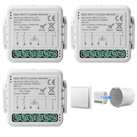 Tuya Lot de 3 modules d'interrupteur intelligent pour volet roulant WiFi 2