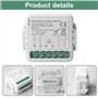 Tuya Lot de 3 modules d'interrupteur intelligent pour volet roulant WiFi 2,4 GHz Alexa Smart Commande de volet roulant, contrôle