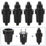 Lot de 5 paires de fiches Schuko - 250 V - 16 A - En caoutchouc - IP54 - Avec contact de protection - 2 broches - Extérieur étan