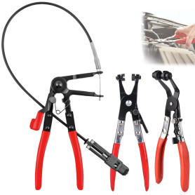 Lot de 3 pinces pour colliers de serrage avec col droit