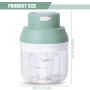 Coupe-oignons électrique 250 ml - Hachoir à oignons multifonction - Hachoir à ail - Hachoir à oignons - Moulin à légumes électri