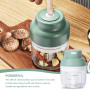 Coupe-oignons électrique 250 ml - Hachoir à oignons multifonction - Hachoir à ail - Hachoir à oignons - Moulin à légumes électri