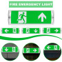 Éclairage de secours à LED, éclairage de sortie de secours à LED, éclairage de sortie de secours étanche IP65 avec batterie de s