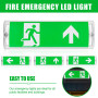 Éclairage de secours à LED, éclairage de sortie de secours à LED, éclairage de sortie de secours étanche IP65 avec batterie de s